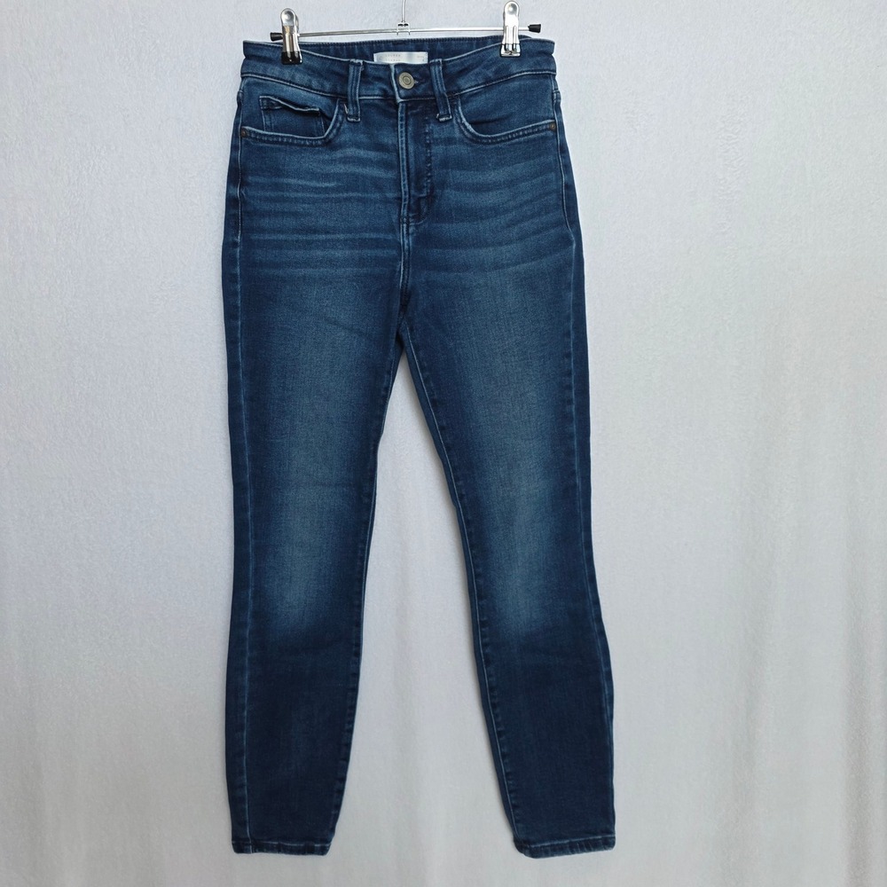LC Lauren Conrad Skinny Jeans Womens 4 Blue Excellent High Rise Dark Wash